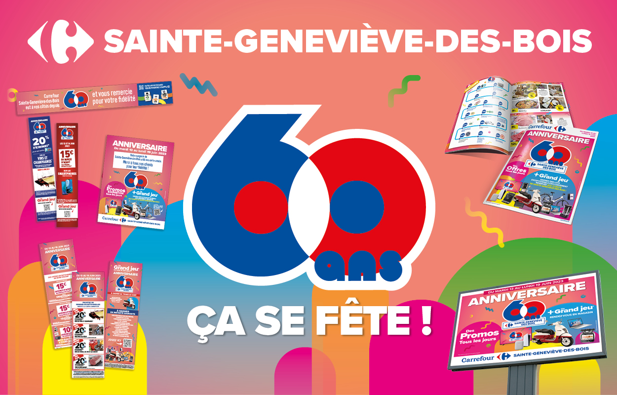 Image pop - on fête les 60 ans de Carrefour.